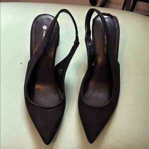 Metropolitan View Black Slingback Women's Shoes